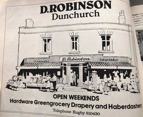 Southam Road Advert for D Robinson store